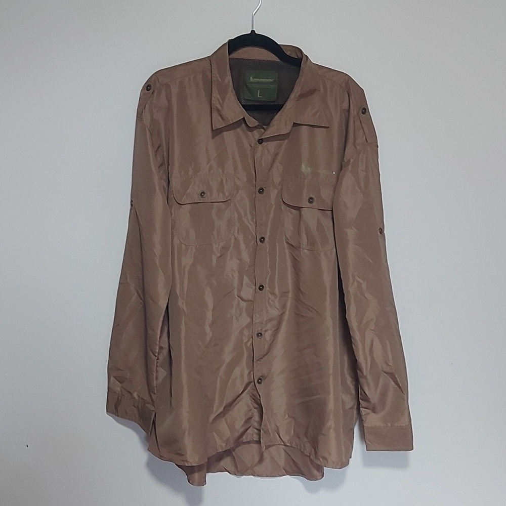 🌹Amundson angler fishing long sleeve button down large